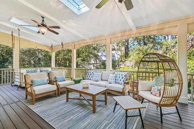 Balcony of this home in Sea Pines