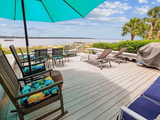 Balcony of this home in Sea Pines