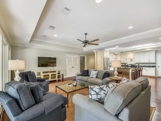Living room of this home in Sea Pines