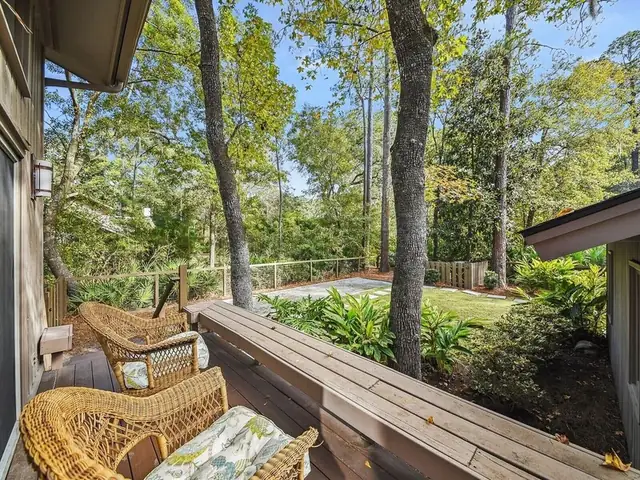 Balcony of this home in Sea Pines