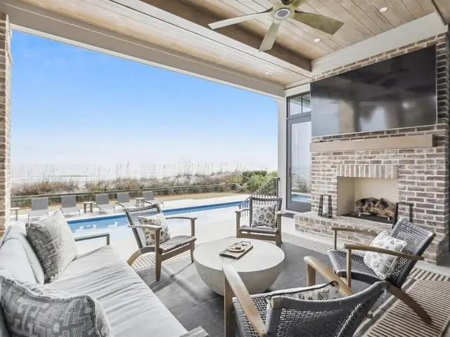 Balcony of this home in Sea Pines