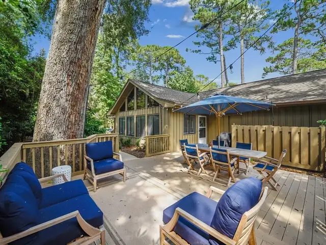 Balcony of this home in Sea Pines