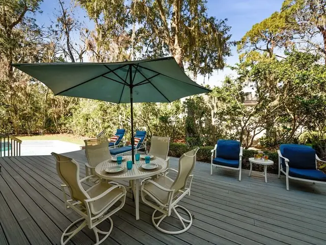 Balcony of this home in Sea Pines