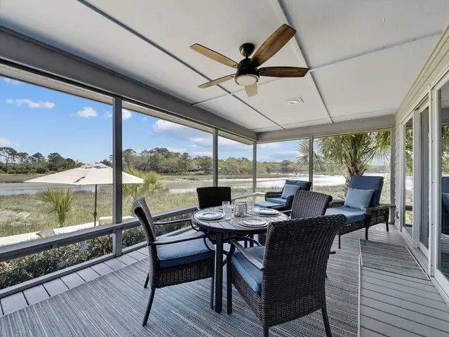 Balcony of this home in Sea Pines