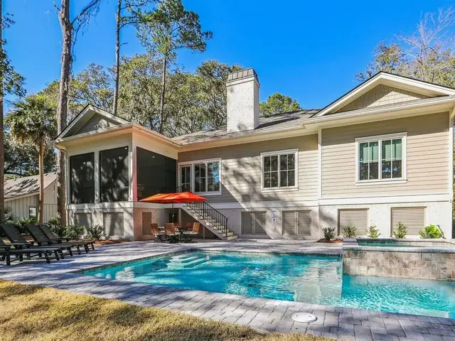 Outside of this home in Sea Pines