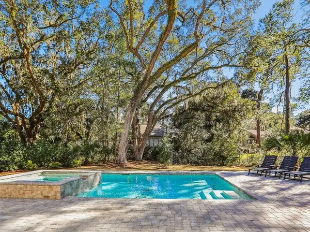 Pool of this home in Sea Pines