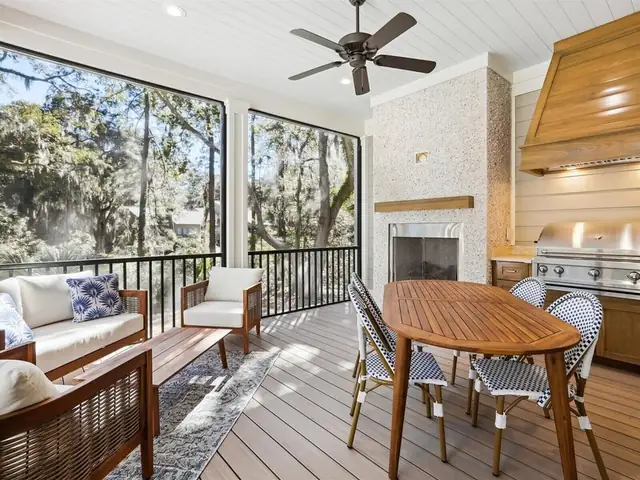 Balcony of this home in Sea Pines