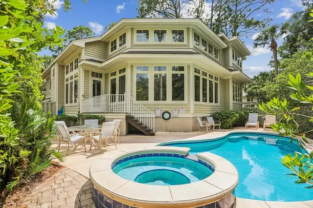 Outside of this home in Sea Pines