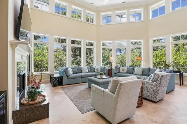 Living room of this home in Sea Pines