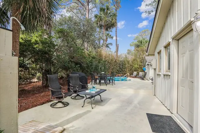 Balcony of this home in Sea Pines