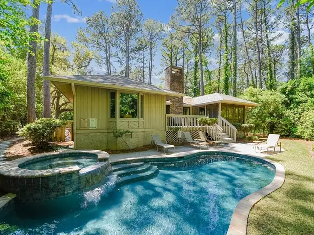 Outside of this home in Sea Pines
