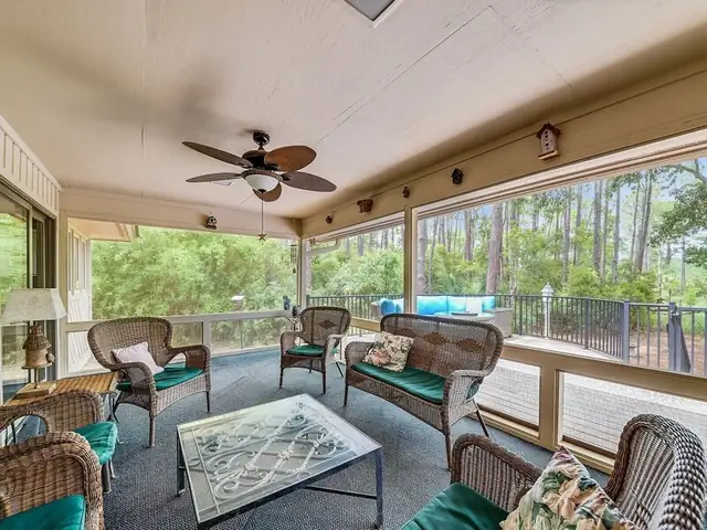 Balcony of this home in Sea Pines