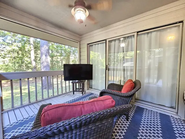 Balcony of this home in Sea Pines
