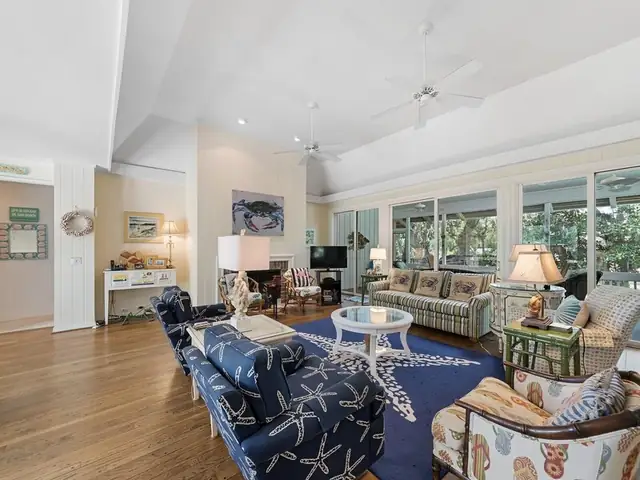 Living room of this home in Sea Pines