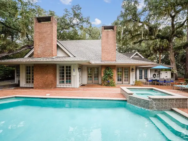 Outside of this home in Sea Pines