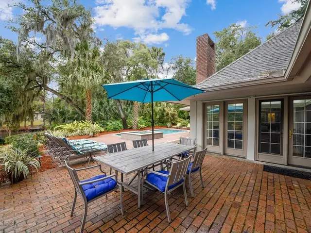 Balcony of this home in Sea Pines