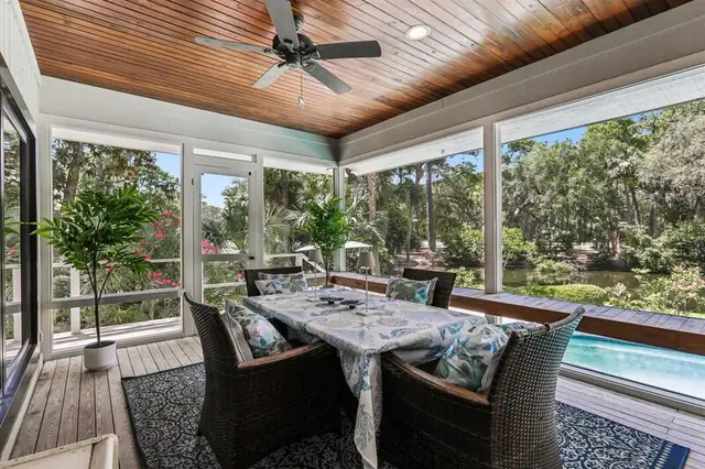 Balcony of this home in Sea Pines