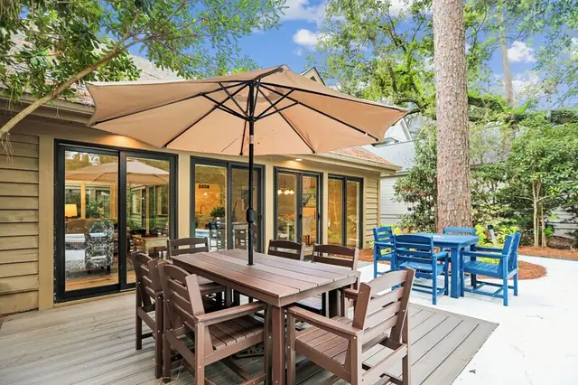 Balcony of this home in Sea Pines