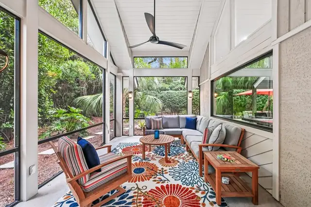 Balcony of this home in Sea Pines