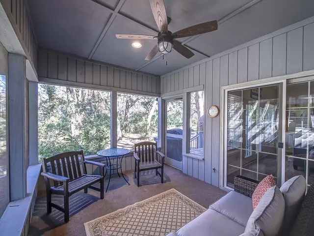 Balcony of this home in Sea Pines
