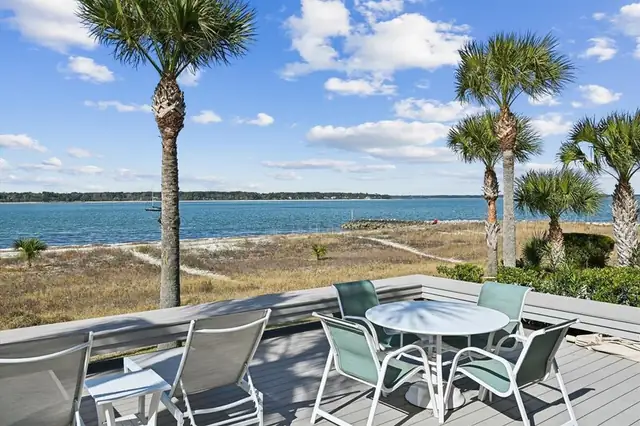 Balcony of this home in Sea Pines