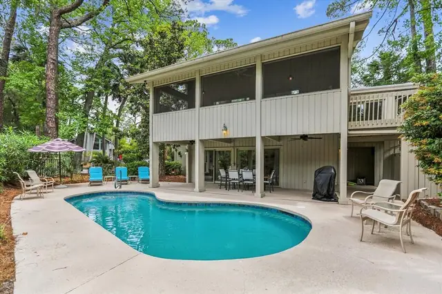 Outside of this home in Sea Pines