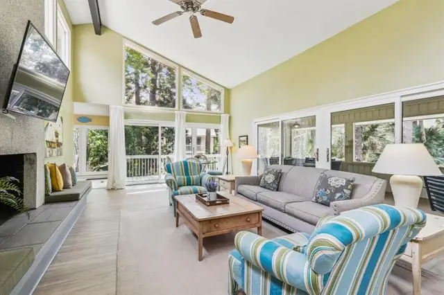 Living room of this home in Sea Pines