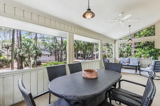Balcony of this home in Sea Pines