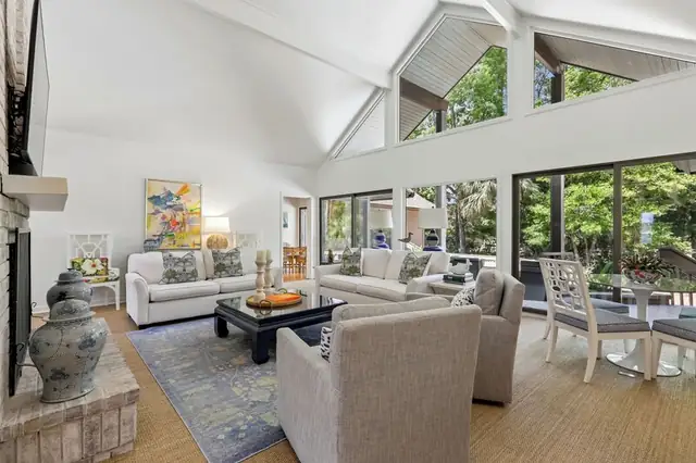 Living room of this home in Sea Pines