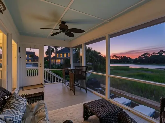 Balcony of this home in Sea Pines