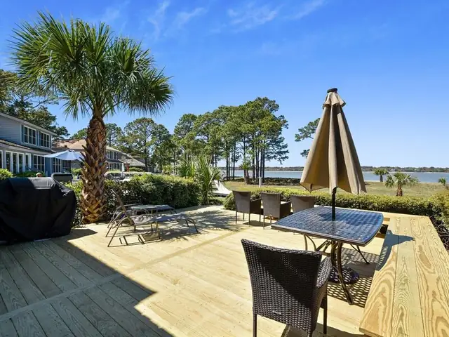 Balcony of this home in Sea Pines