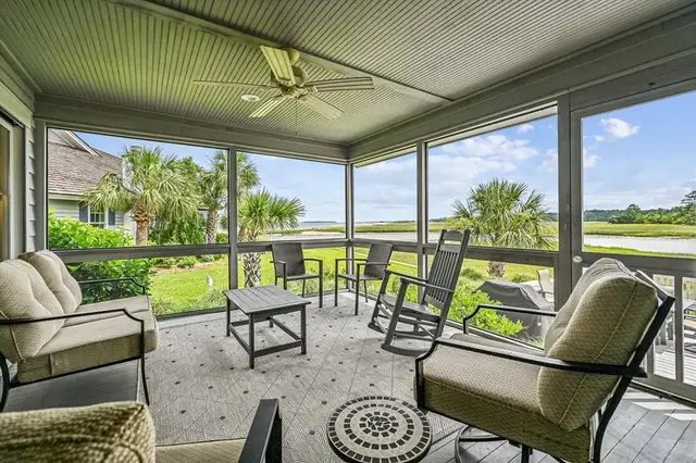 Balcony of this home in Sea Pines