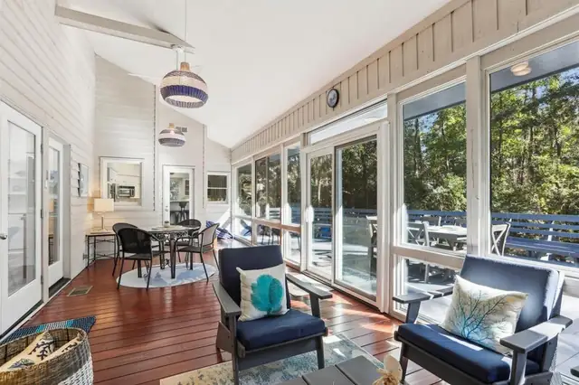 Balcony of this home in Sea Pines