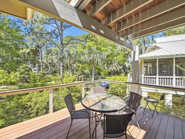 Balcony of this home in Sea Pines
