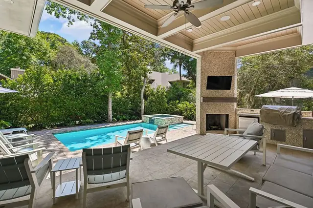 Balcony of this home in Sea Pines