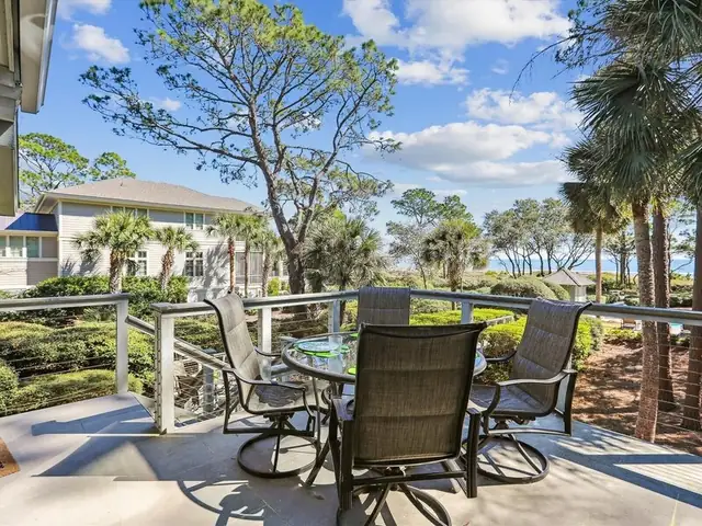 Balcony of this home in Sea Pines