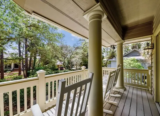 Balcony of this home in Sea Pines