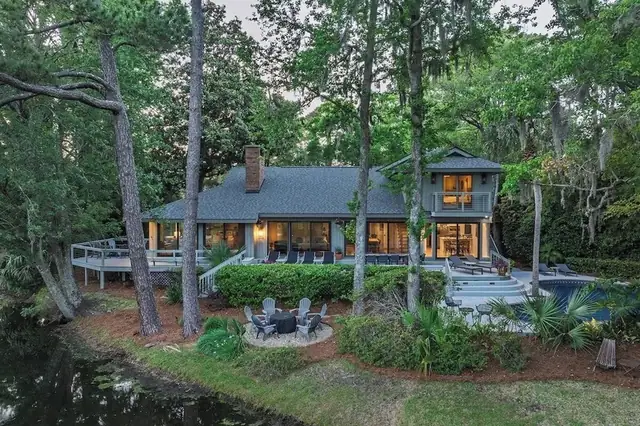 Outside of this home in Sea Pines