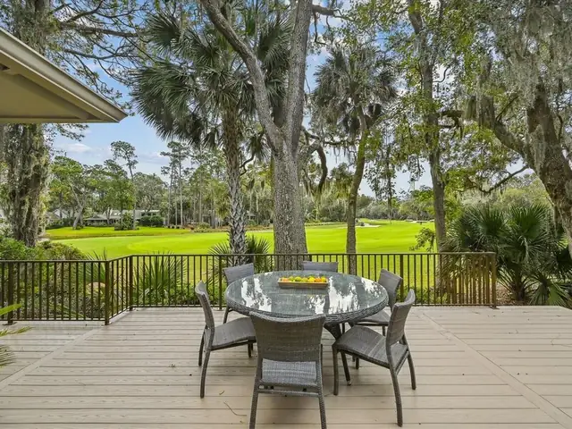 Balcony of this home in Sea Pines