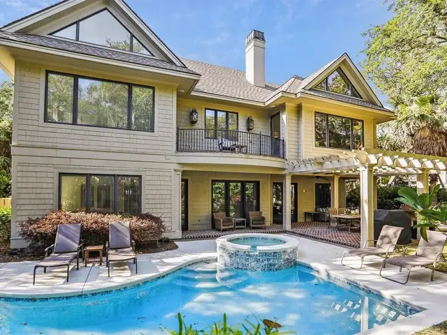 Outside of this home in Sea Pines