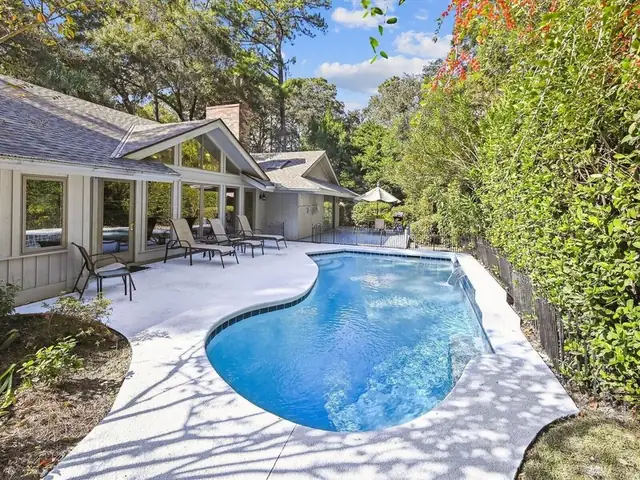 Pool of this home in Sea Pines