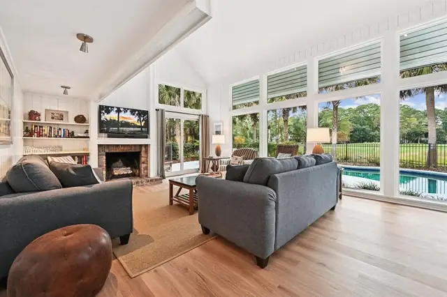 Living room of this home in Sea Pines