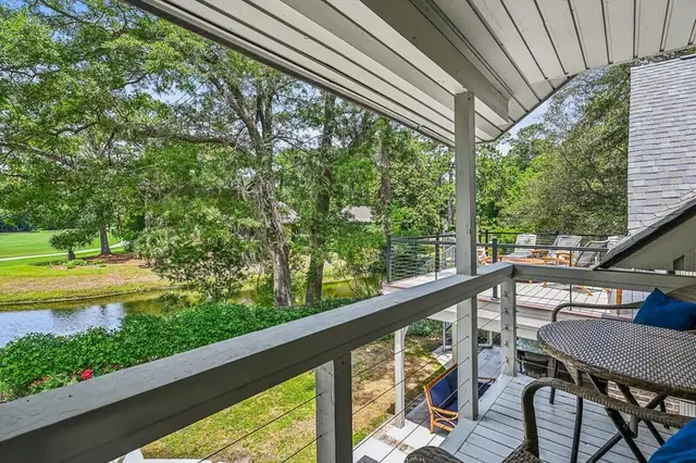 Balcony of this home in Sea Pines