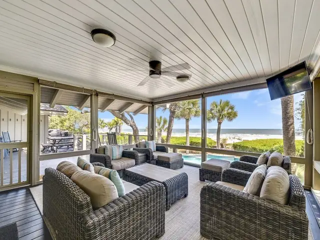 Balcony of this home in Sea Pines