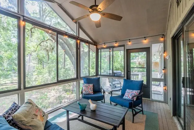 Balcony of this home in Sea Pines