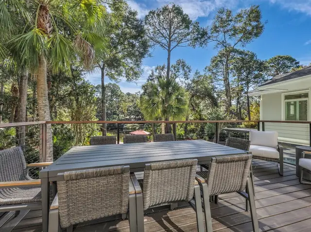 Balcony of this home in Sea Pines