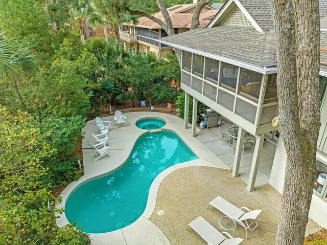 Pool of this home in Sea Pines