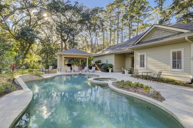 Outside of this home in Sea Pines