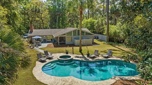 Outside of this home in Sea Pines
