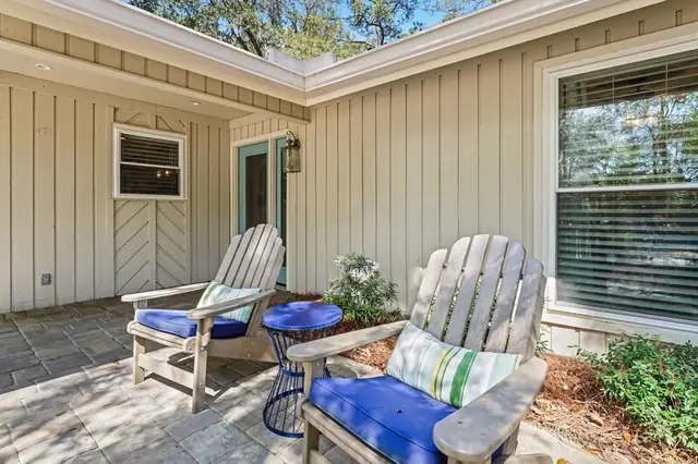 Balcony of this home in Sea Pines